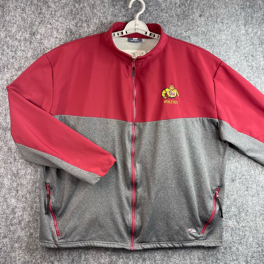 NEFF BH Athletics Mens Jacket Red Gray Size 3XL